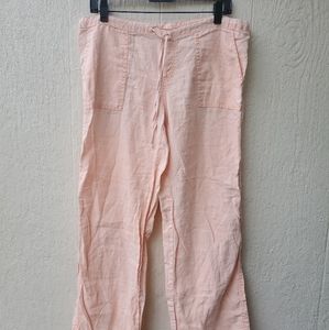 Victoria secret womens linen lounge Beach Pants Size 6 orange